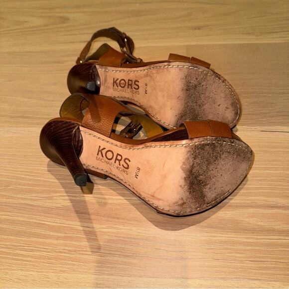 Kors by Michael Kors Paris Platform Sandals in Brown 8.5 - Picture 6 of 7